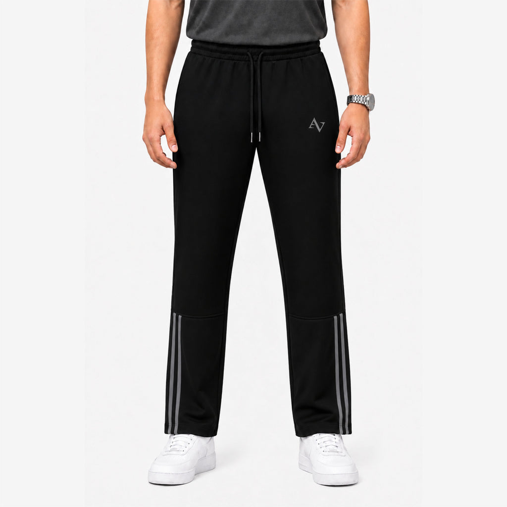 Pack of 2 Men’s Straight-Fit Trousers with Signature Side Stripes - Straight Fit Essentials