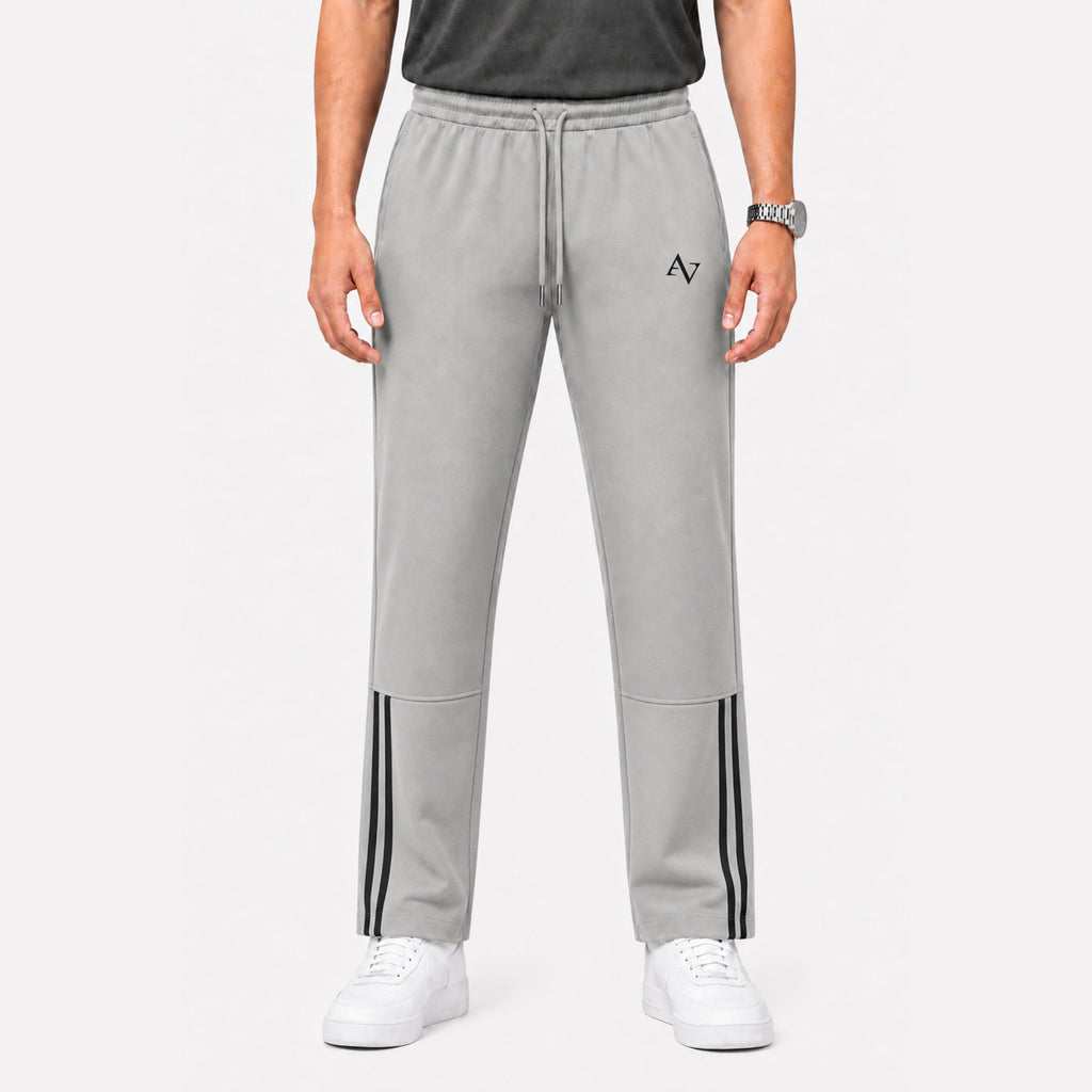 Pack of 2 Men’s Straight-Fit Trousers with Signature Side Stripes - Straight Fit Essentials