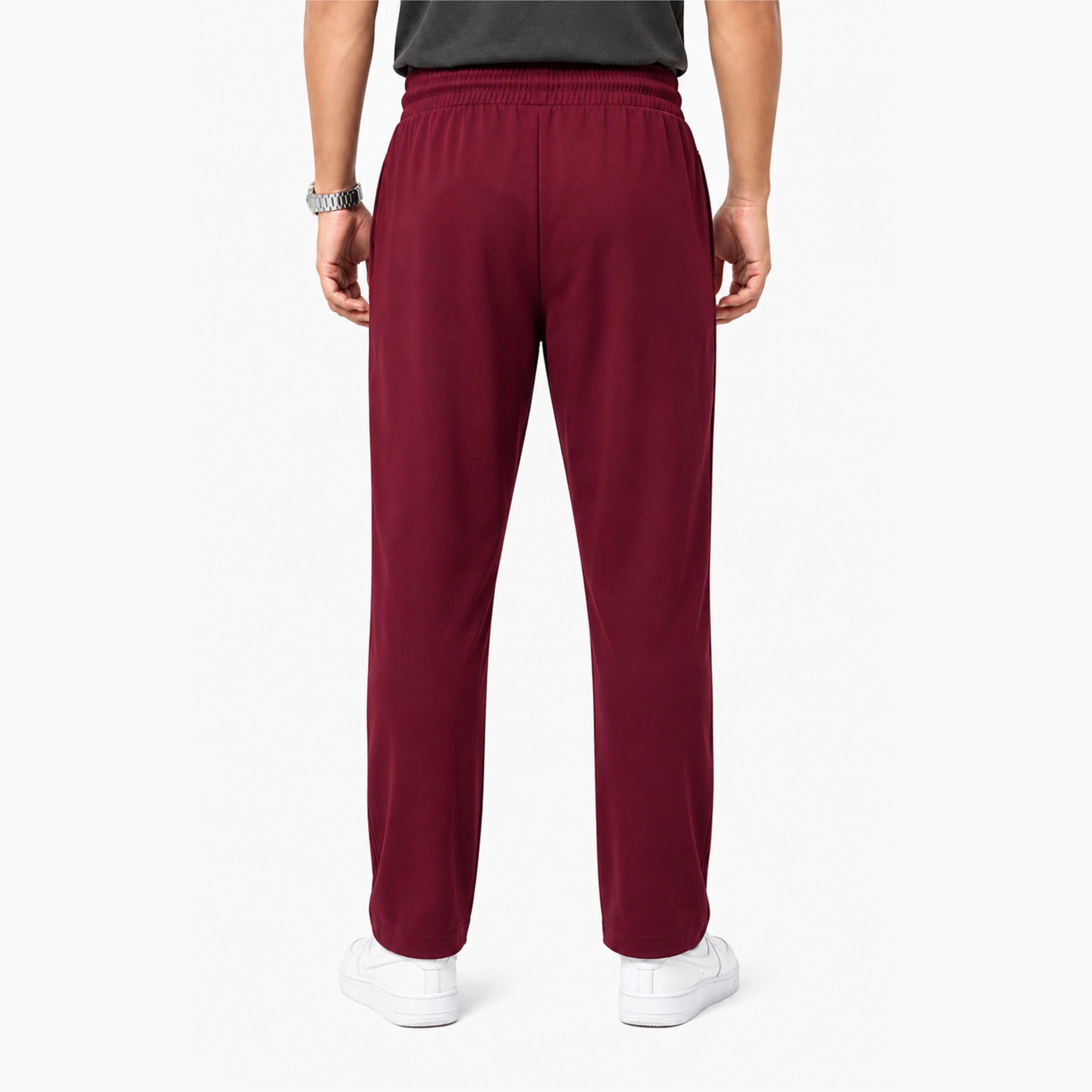 Pack of 2 Men’s Straight-Fit Trousers with Signature Side Stripes - Straight Fit Essentials