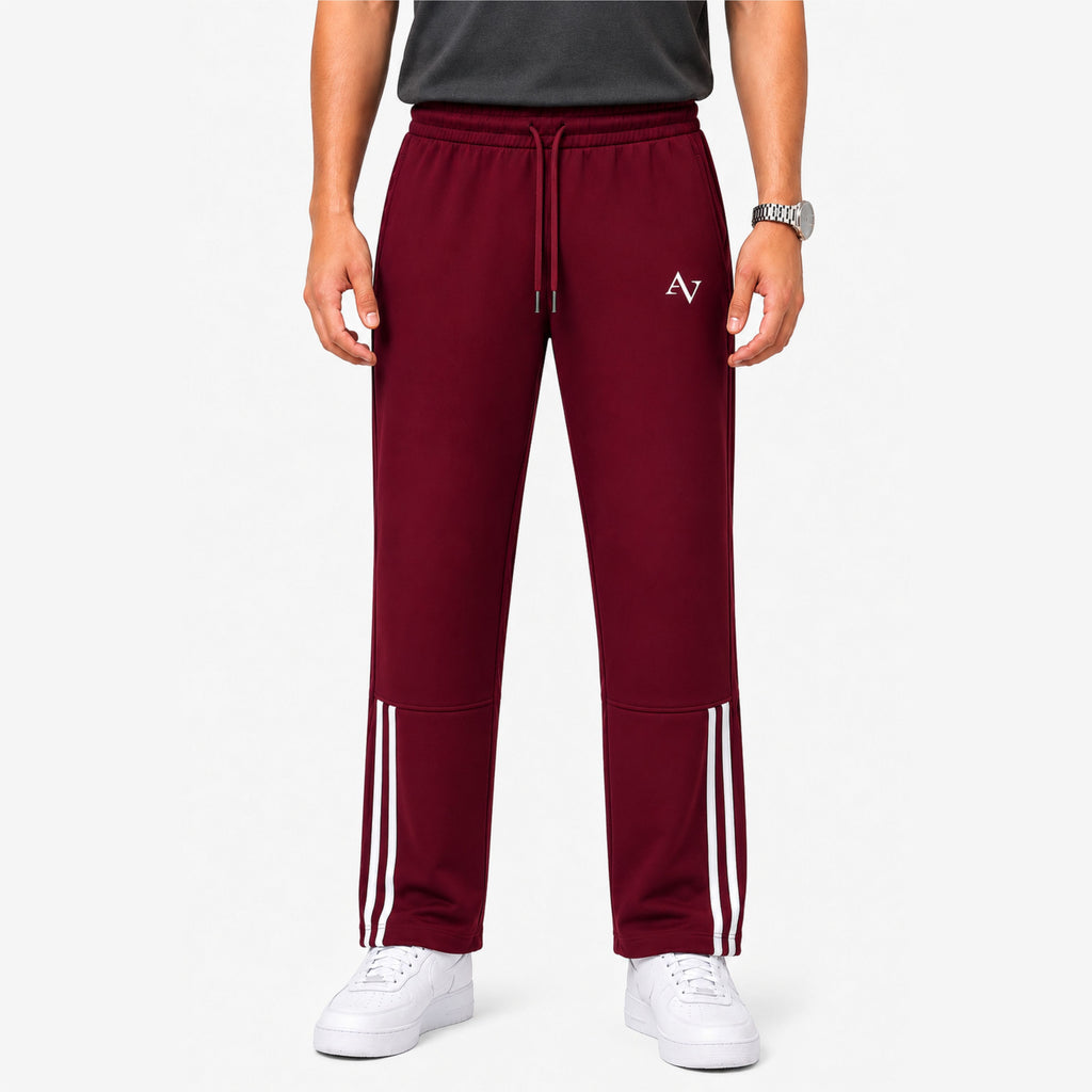 Pack of 2 Men’s Straight-Fit Trousers with Signature Side Stripes - Straight Fit Essentials