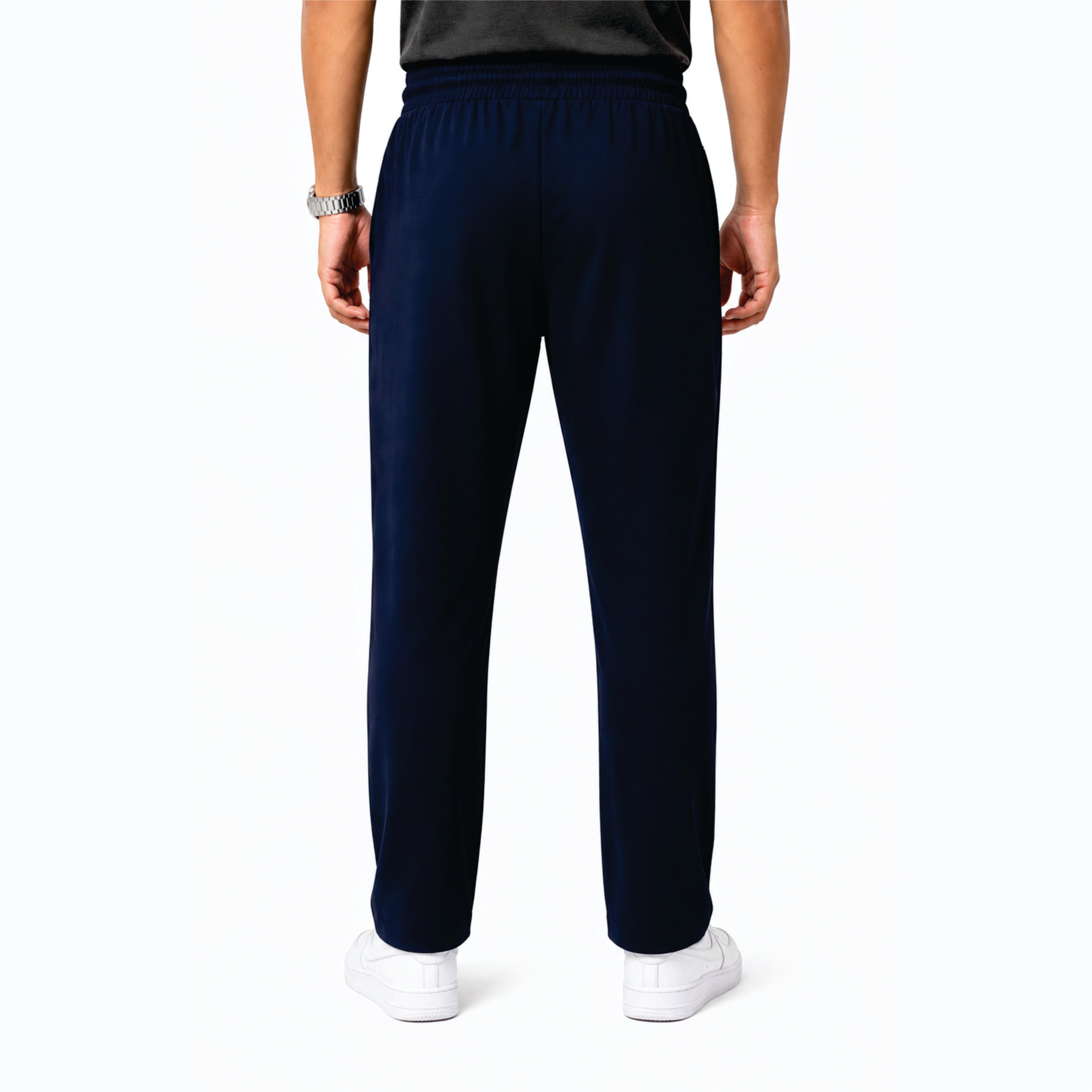 Pack of 2 Men’s Straight-Fit Trousers with Signature Side Stripes - Straight Fit Essentials