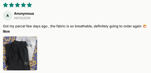 Customer feedback screenshot