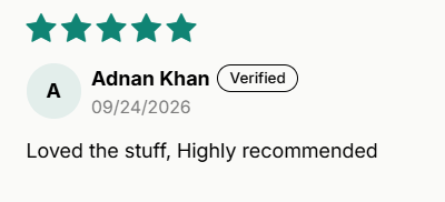 Customer feedback screenshot